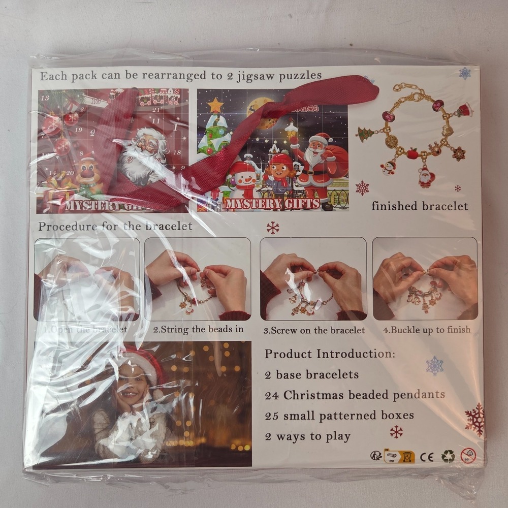 NewAdvent Calendar Jigsaw Puzzles, 24 Box 50+ Pieces, Christmas Santa Countdown‎